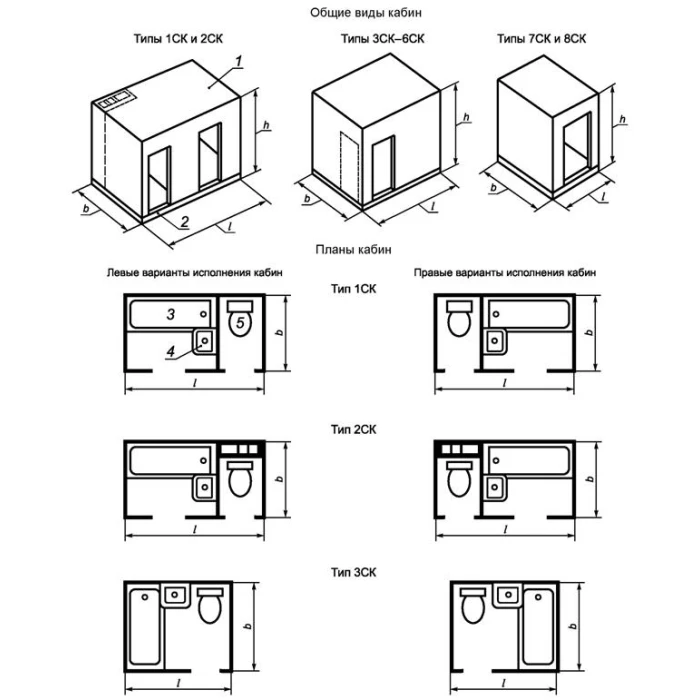 Кабина санитарно-техническая 3СК 24